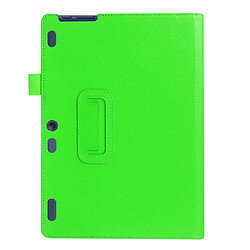 Avis Etui en PU Smart texture Litchi avec support pour Lenovo Tab 2 A10-30 X30F - Vert