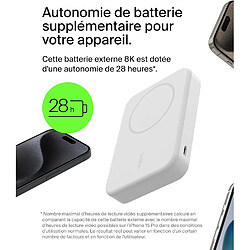 Avis SANAG Boostcharge Pro Batterie Externe Sans Fil 8 000 Mah Avec Qi2 (Chargeur Portable Compatible Magsafe, Support Intégré, Pour Iphone 16, 16 Plus, 16 Pro, 16 Pro , Iphone 15, Etc., Blanche)