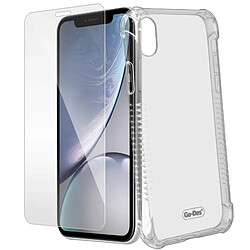 Avizar Coque iPhone XR et Film avant arrière Lentille caméra - Transparent