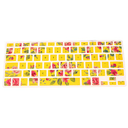 Peau de couverture de clavier en silicone ultra-étanche à la poussière fleurs jaunes