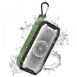 General Haut-parleurs Bluetooth – Haut-parleurs portables Bluetooth sans fil (20 m), son stéréo puissant 5 W, lumières LED, 8 heures de lecture, haut-parleur étanche IPX7 TWS, haut-parleur portable pour camping à la plage (ArmyGreen)