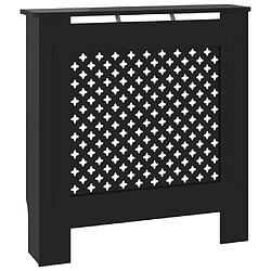 vidaXL Cache-radiateur MDF Noir 78 cm