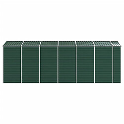 Acheter Helloshop26 Abri de jardin cabane cabanon maison de stockage remise extérieur hangar outils robuste 191 x 555 x 198 cm acier galvanisé vert 02_0022352