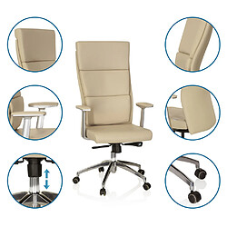 Avis Siège de bureau / Fauteuil de direction MONZA 20, cuir marron clair hjh OFFICE