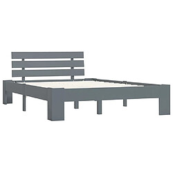 Maison Chic Lit adulte - Lit simple Cadre de lit,Structure du lit Contemporain Gris Bois de pin massif 120 x 200 cm -MN98590