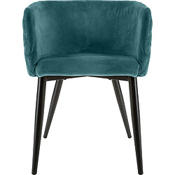 Atmosphera, Createur D'Interieur Fauteuil en velours Marlo - Bleu canard