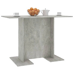 Acheter vidaXL Table de salle à manger Gris béton 110 x 60 x 75 cm Aggloméré