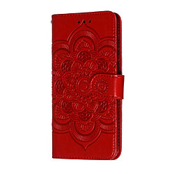 Avis Etui en PU fleur de mandala rouge pour votre Huawei P30 Lite/Nova 4e