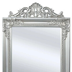 vidaXL Miroir sur pied Style baroque 160x40 cm Argenté