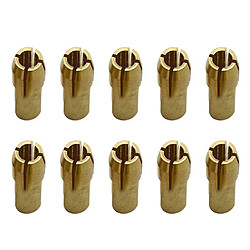 Wewoo 11 PCS Écrou de serrage en cuivre à trois griffes pour raccords broyeur électrique diameter Diamètre d'alésage: 3.2mm