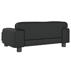 Acheter vidaXL Canapé pour enfants noir 70x45x30 cm similicuir