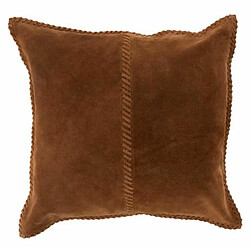 Paris Prix Coussin Déco Cuir 44cm Cognac