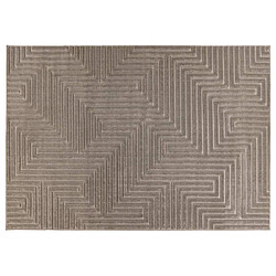 Lisa Design Rio - tapis rectangulaire motif graphique - intérieur et extérieur - taupe