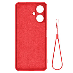 Avizar Coque pour Xiaomi Redmi 13C Semi-rigide Mat Anti-traces Dragonne Rouge