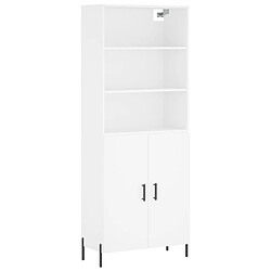 vidaXL Buffet haut Blanc 69,5x34x180 cm Bois d'ingénierie