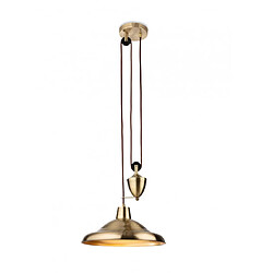 Luminaire Center Suspension Suffolk Laiton antique 1 ampoule 16cm