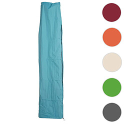 Mendler Housse de protection HWC pour parasol jusqu'à 3,5 m, housse avec fermeture éclair ~ turquoise 