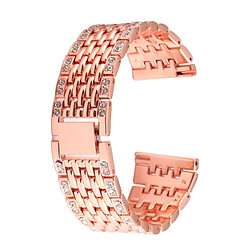 Wewoo Bracelet pour montre connectée en métal Samsung Gear S3 or rose