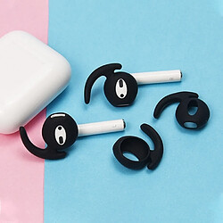 Wewoo Oreillettes en silicone sans fil Bluetooth pour Apple AirPods 1/2 Noir