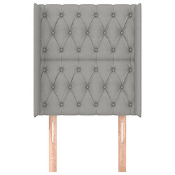 Avis Maison Chic Tête de lit scandinave avec oreilles,meuble de chambre Gris clair 83x16x118/128 cm Tissu -MN86961