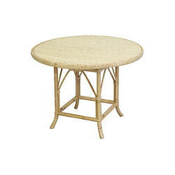 Aubry Gaspard Table ronde en rotin naturel Ø 100.