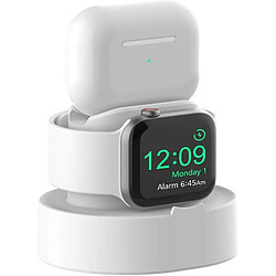 Chrono Support de charge pour Apple Watch SE, séries 6, 5, 4, 3, 2, 1, 44 mm / 42 mm / 40 mm / 38 mm, support d'installation facile pour le chargeur AirPods Pro Dock,(blanc)