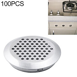 Wewoo 100 PCS 19mm Surface biseautée Ventilation ronde En Acier Inoxydable Persiennes Grille Couvercle Vents avec Petits Trous