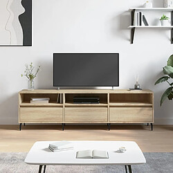 Maison Chic Meuble TV scandinave - Banc TV pour salon chêne sonoma 150x30x44,5 cm bois d'ingénierie -MN52738