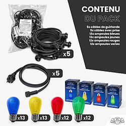 Acheter SkyLantern Guirlande Guinguette 50M Filament Multicolore LED 50 Bulbes