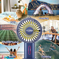 Acheter Mini Ventilateur Portatif Portatif Batterie Rechargeable USB 10 Heures De Travail Ventilateur de Table de Bureau 3 Vitesses pour les Voyages en Plein Air dans la Salle de Bureau