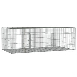 Avis vidaXL Cage à lapin 3 panneaux 163x79x54 cm Fer galvanisé