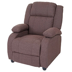 Mendler Fauteuil TV Lincoln, fauteuil de relaxation, tissus ~ couleur d'acajou pas cher