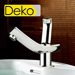 iDeko® Robinet Mitigeur lavabo cascade haut bec salle de bain design moderne en Laiton Céramique chrome IDKS116N avec flexibles