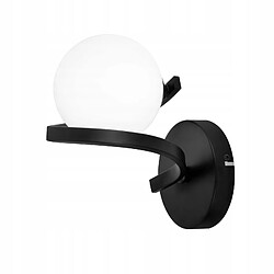 NETTLIFE Applique salle de bain Spots muraux Boule de verre G9 Noir mural 1 flamme Blanc Intérieur Lampe