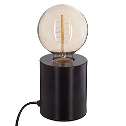 Atmosphera, Createur D'Interieur Lampe à poser en fer Ampoule - H. 10,5 cm - Noir