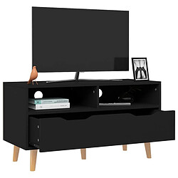 Avis vidaXL Meuble TV Noir 90x40x48,5 cm Aggloméré