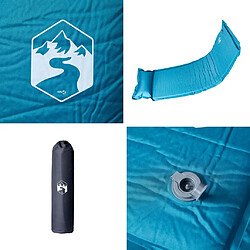 Acheter vidaXL Matelas de camping autogonflant oreiller 1 personne turquoise