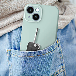 Avizar Coque pour iPhone 15 Caméra Protégée Soft Touch Série Sweet Vert Menthe pas cher