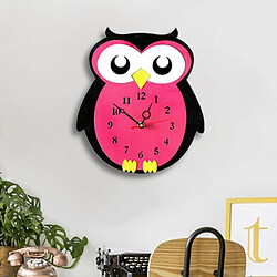 Wewoo Horloge murale 11 * 10 pouces Enfants Chambre Décor À Batterie Hibou En Forme de Mute Non Tic-tac Ronde Mur À Quartz