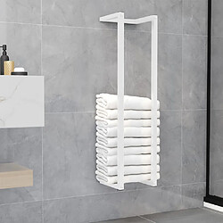 Maison Chic Porte-serviette mural,Étagère pour serviettes,Barre porte-serviett pour salle de bain Blanc 25x20x95 cm Acier -GKD88845