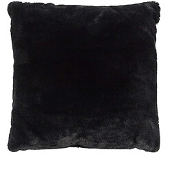 The Home Deco Factory Coussin imitation fourrure 40 x 40 cm Opulence noir.