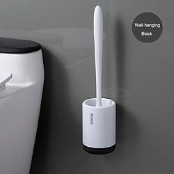 Universal Ensemble de nettoyage de toilette en silicone brosse à vaisselle de toilette avec poignée porteur sol debout toilette wc mural porte-brosse