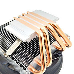 Acheter Universal Tuyau thermique Refroidissement CPU Radiateur PC Ventilateur de refroidissement CPU silencieux(Le noir)