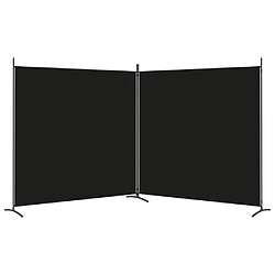 Avis vidaXL Cloison de séparation 2 panneaux Noir 348x180 cm Tissu