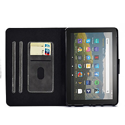 Etui en PU avec support et porte-cartes pour votre Amazon Fire HD 8 (2020) - gris