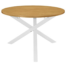 Maison Chic Table de salle à manger,Table à dîner Blanc 120 x 75 cm MDF -GKD88466