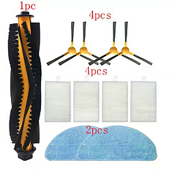 Accessoires pour aspirateur MOOSOO Robot RT30 RT40 RT50 R3 R4, kit d'accessoires pour brosse principale, filtre HEPA, brosse latérale