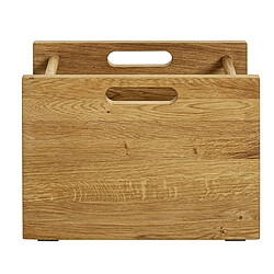 Pegane Porte-revues en bois massif coloris chêne -longueur 40 x profondeur 21 x hauteur 30 cm