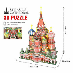 Cubicfun Cubic Fun 771L519 Puzzle 3D Cathédrale Saint Basile avec LED