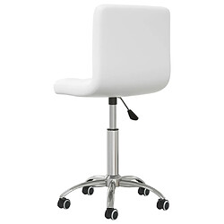 Acheter vidaXL Chaise pivotante de salle à manger Blanc Similicuir